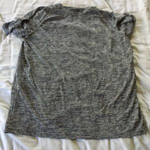 Gray and Blue Men’s Under Armor Shirt (Medium)